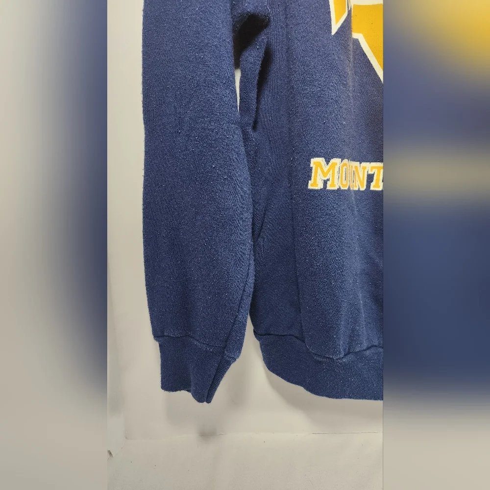 Vintage West Virginia University Unisex Tultex Sweatshirt Size Large, Navy Blue - Picture 4 of 12